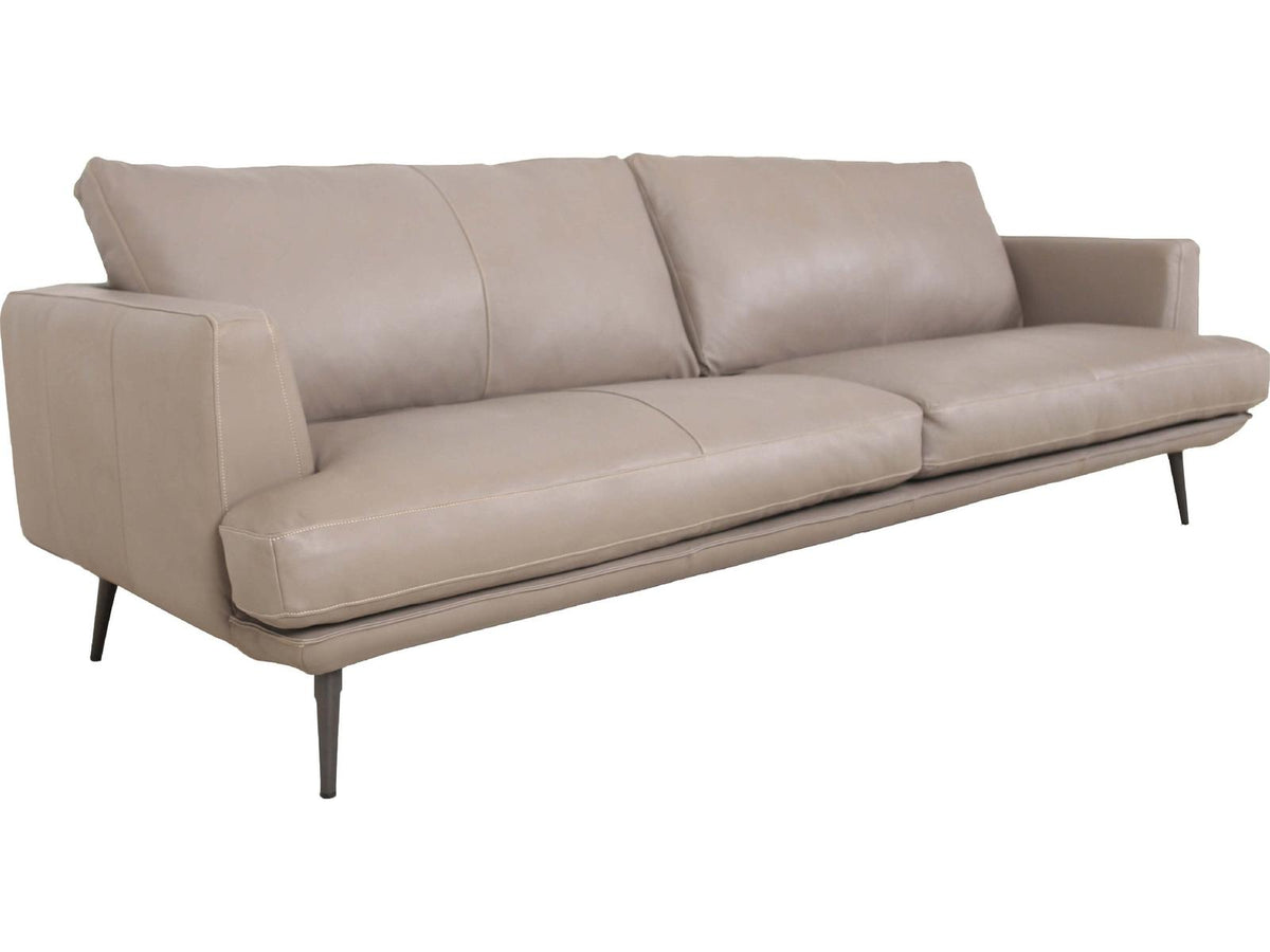 Moderna Grey Leather Sofa