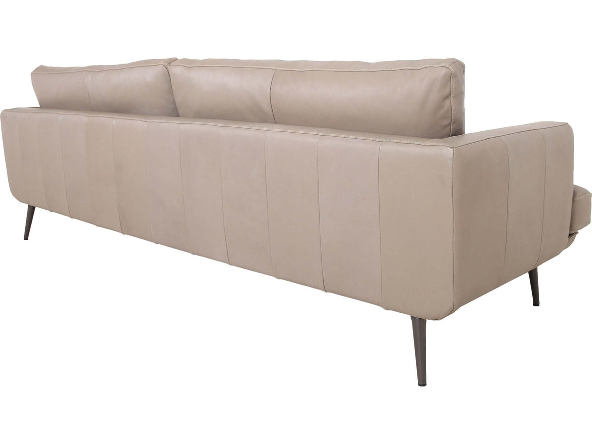 Moderna Grey Leather Sofa