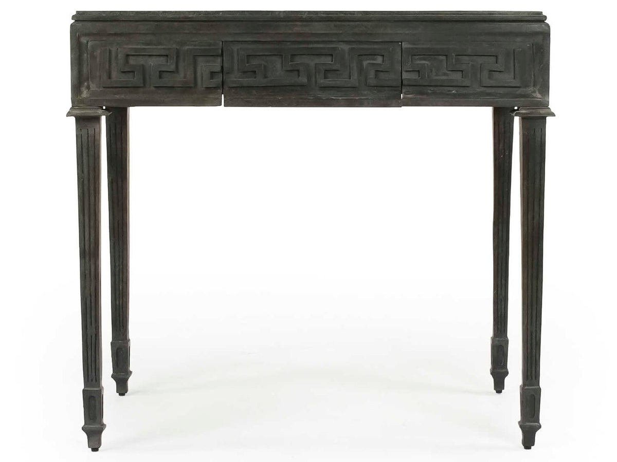 Rectangular Metal Charcoal End Table