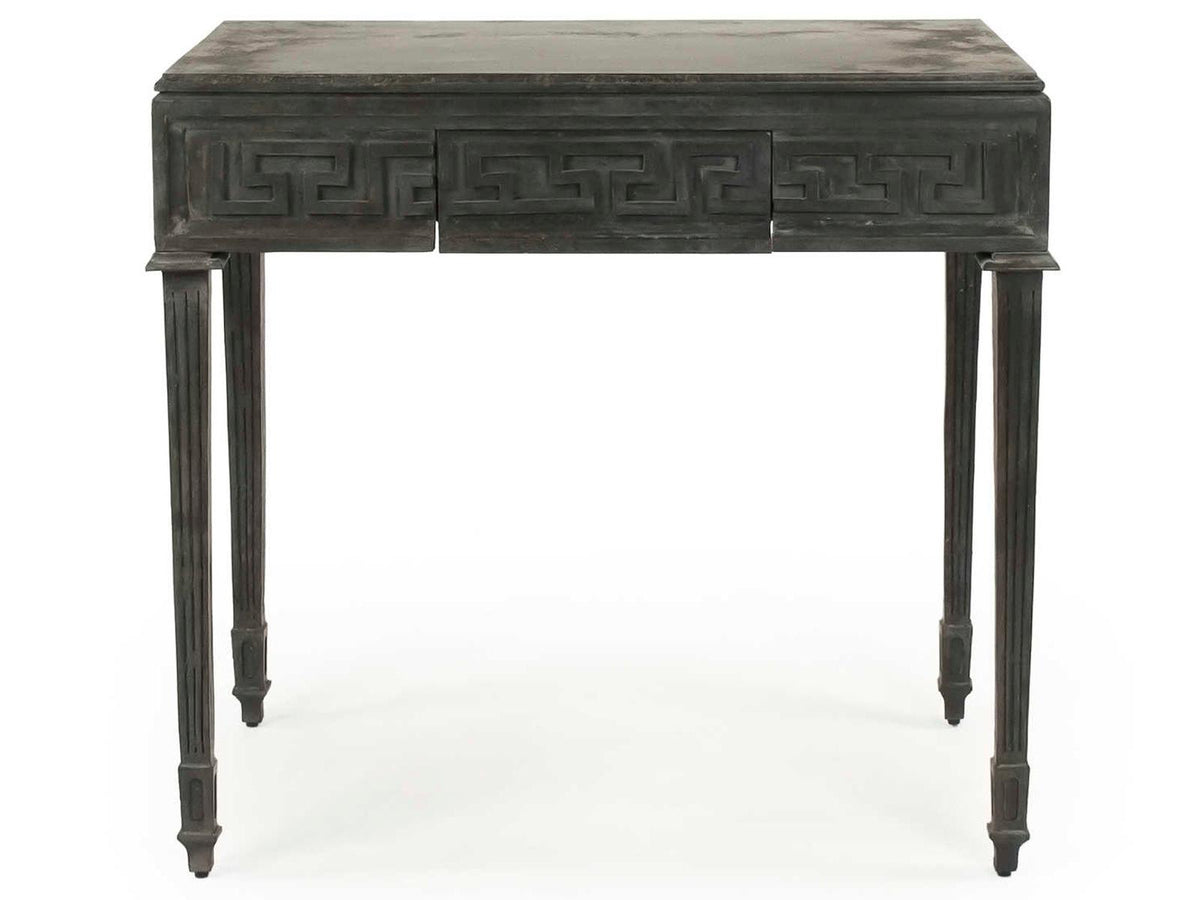 Rectangular Metal Charcoal End Table