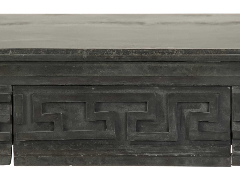 Rectangular Metal Charcoal End Table