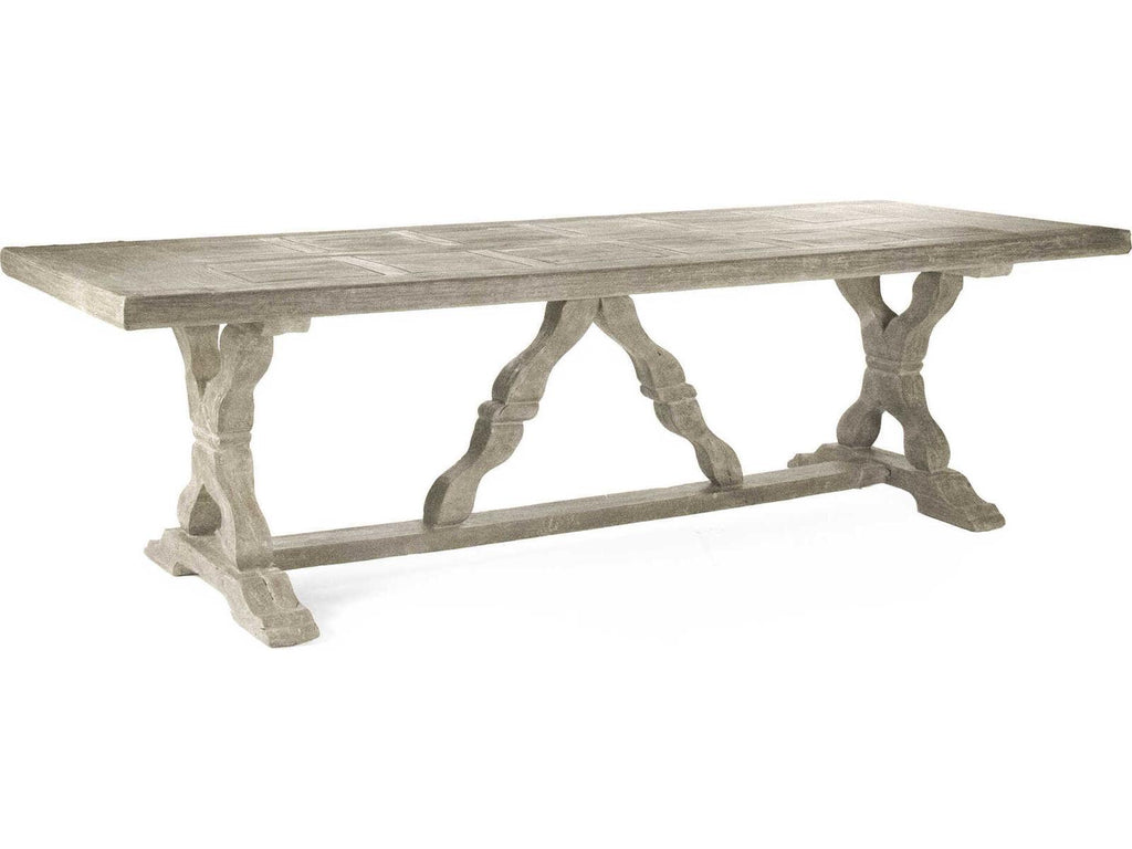Gracie 71-Inch Rectangular Dining Table in Antique White Fiberglass