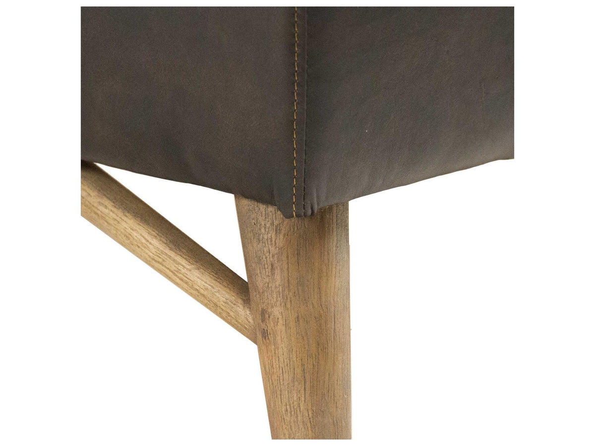 Juste 4-Seat Top-Grain Leather Sofa in Dark Brown