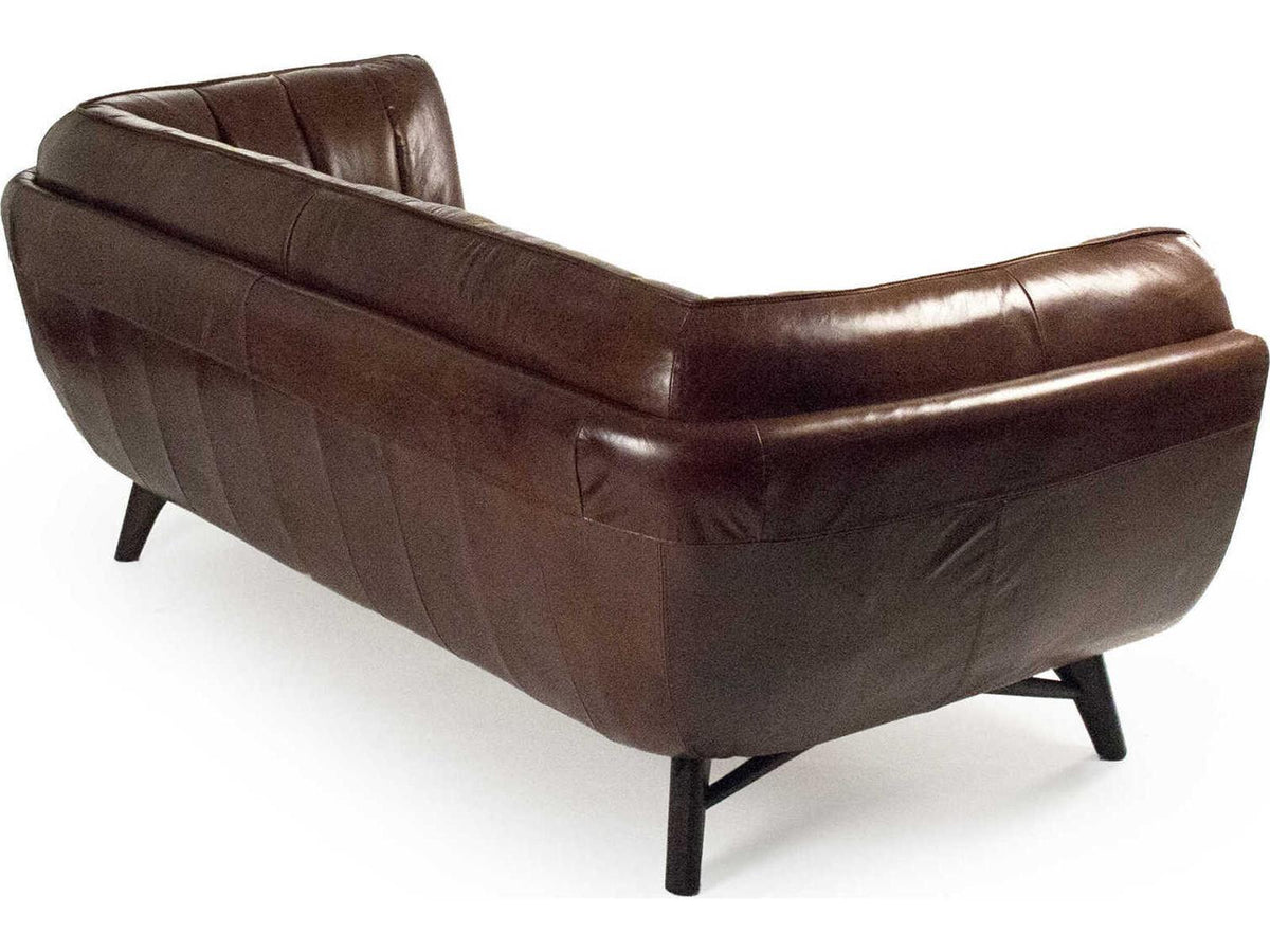 Brice 3-Seat Top Grain Leather Sofa in Brown