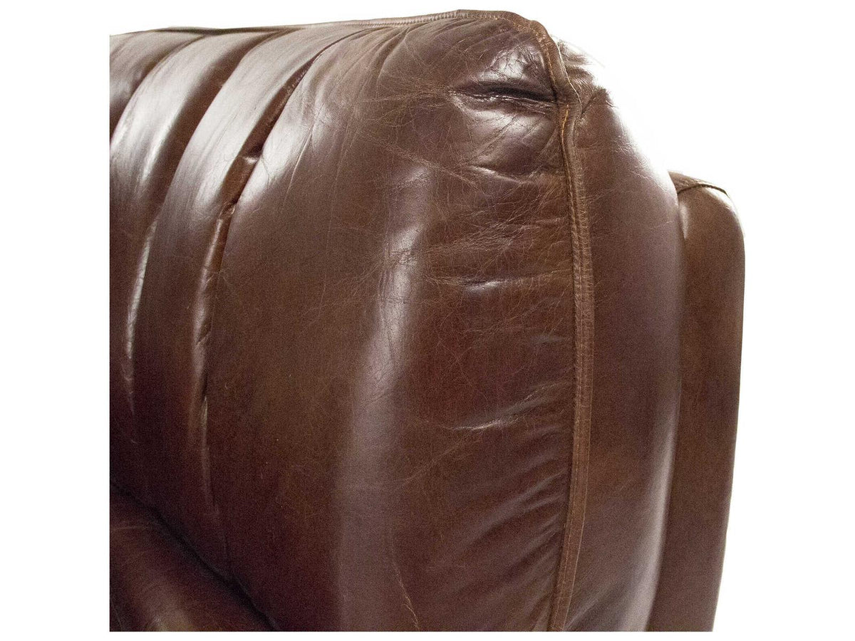 Brice 3-Seat Top Grain Leather Sofa in Brown