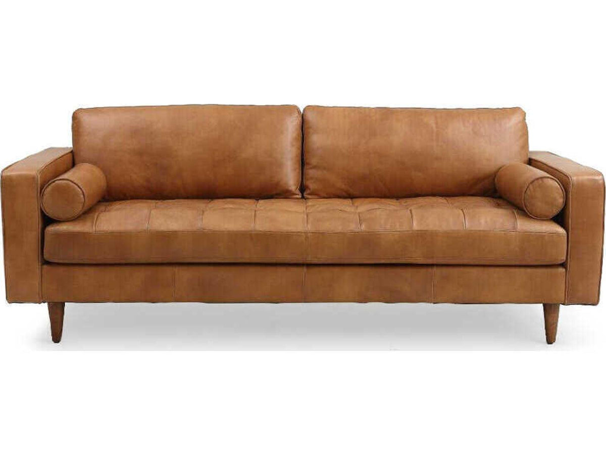 Holly Brown Leather Sofa