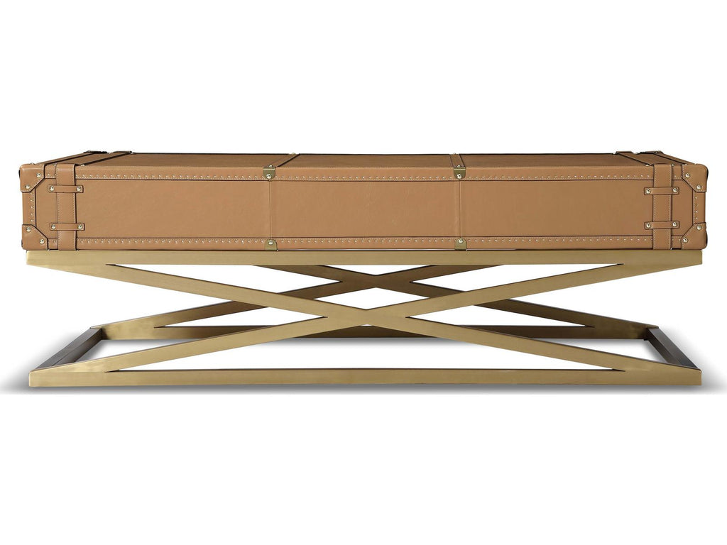 Carlo Rectangular Metal Brown Coffee Table