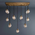 Pearl Linear Chandelier Vintage Light Fixture 36"