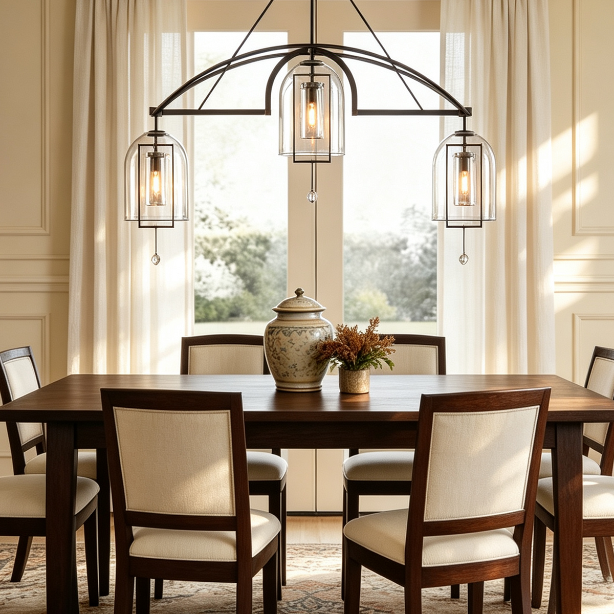 Fulcrum Linear Chandelier 73" For Living Room