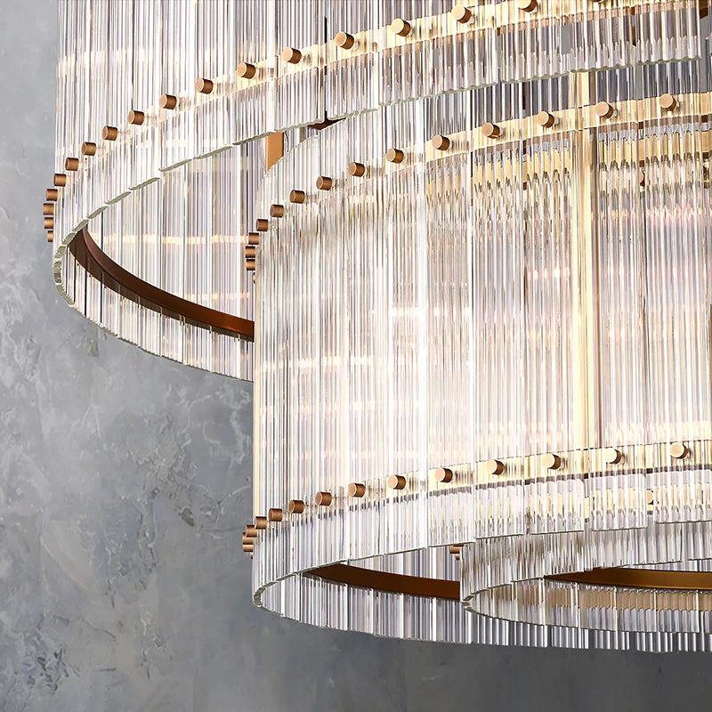 Hen Cbcro Modern  2-Tier Luxury Round Chandelier 60"