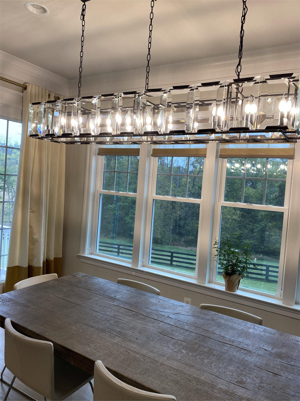 Harlow Crystal Rectangular Chandelier 54"/62"/74"