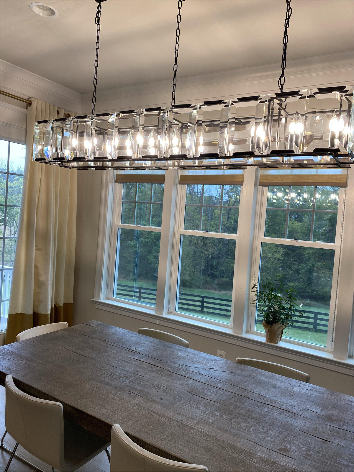 Harlow Crystal Rectangular Chandelier 54"/62"/74"