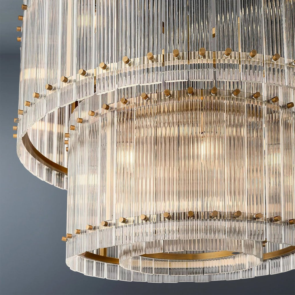 Modern San Marco Cake Two-Tier Round Luxury Chandelier 60"