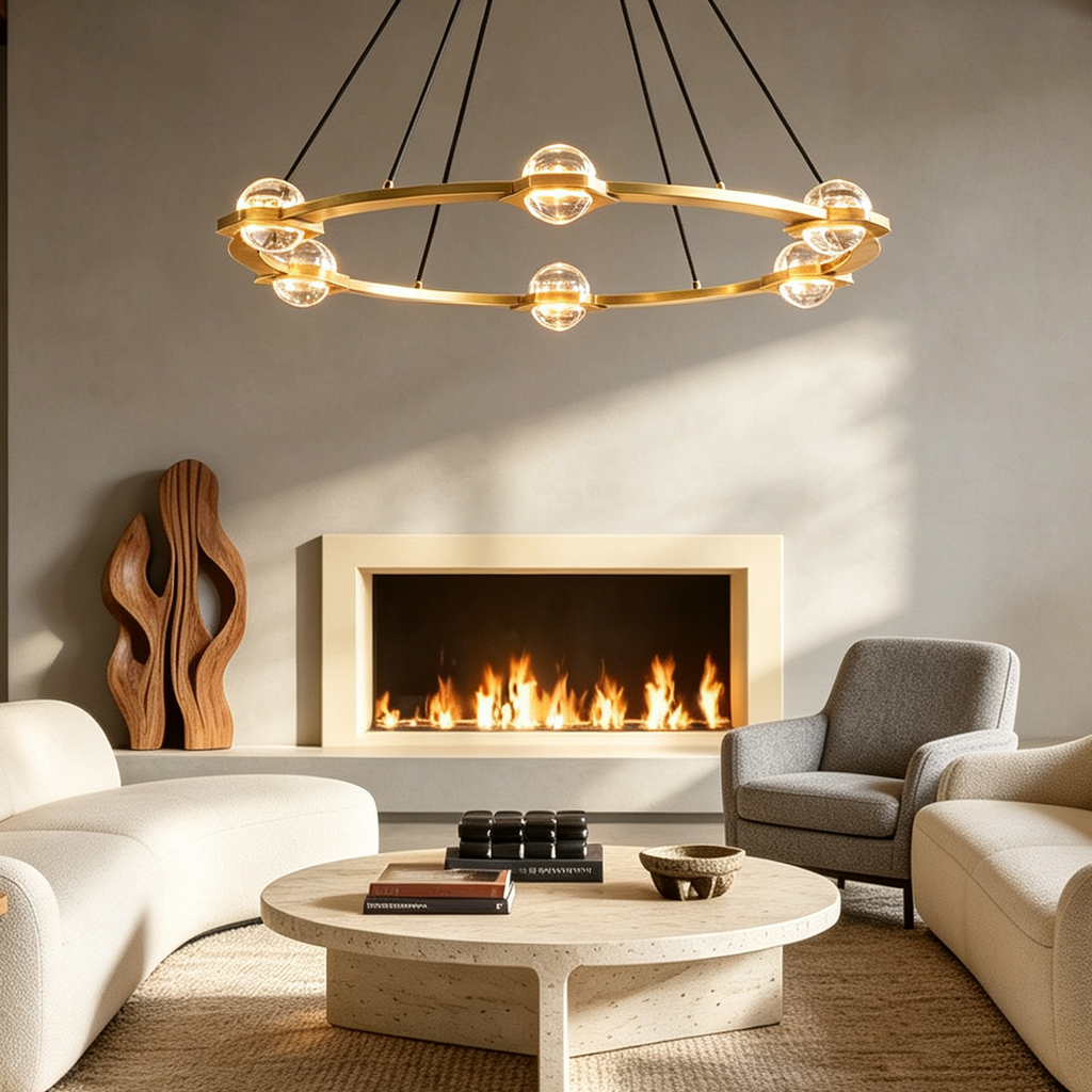 Eclatant Vintage Round Chandelier 36"