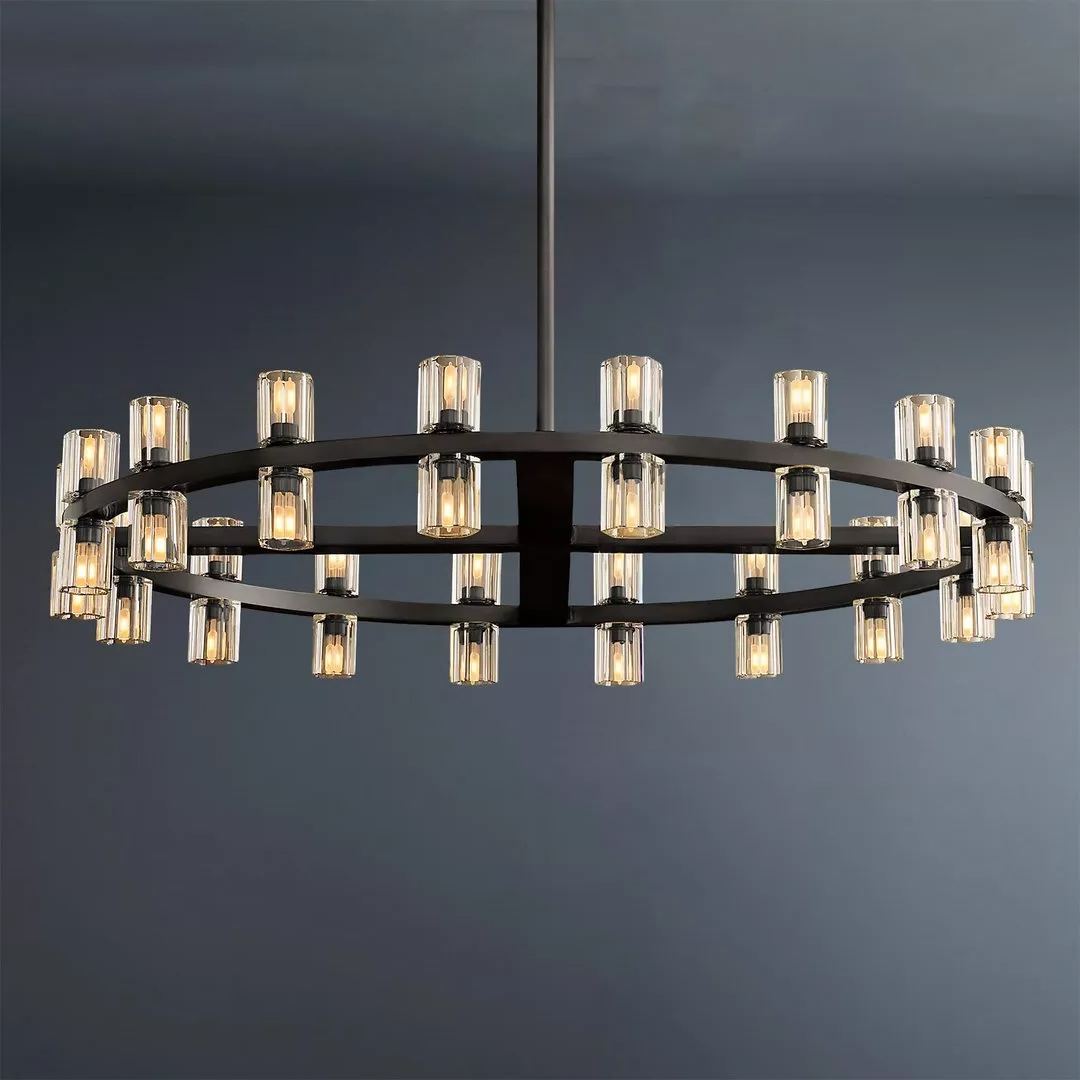 Arcachon Wine Cup Led Round Chandelier 36"