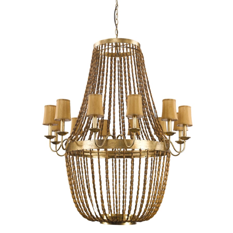 Acclaim Lighting Anastasia 12 Light 49-1/4" Wide Beaded Empire Chandelier with Fabric Shades and Beaded Chains