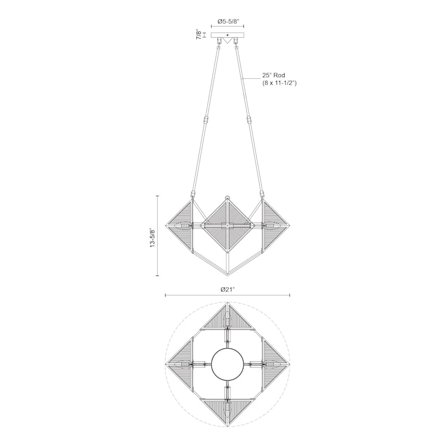 Alora Lighting Cairo 8 Light 21" Wide Chandelier