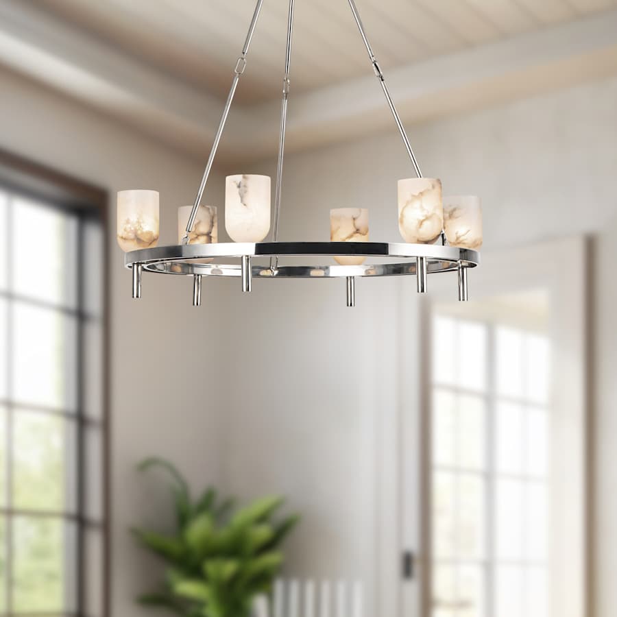 Alora Lighting Lucian 6 Light 32" Wide Ring Chandelier