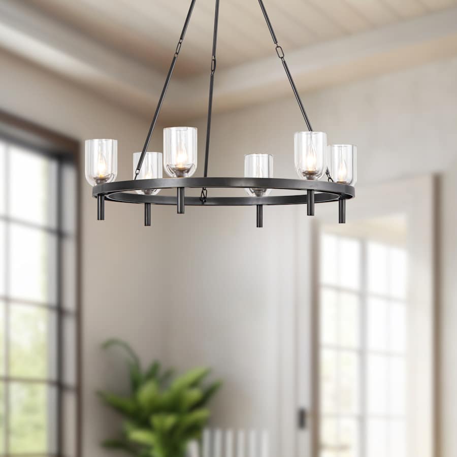 Alora Lighting Lucian 6 Light 32" Wide Ring Chandelier