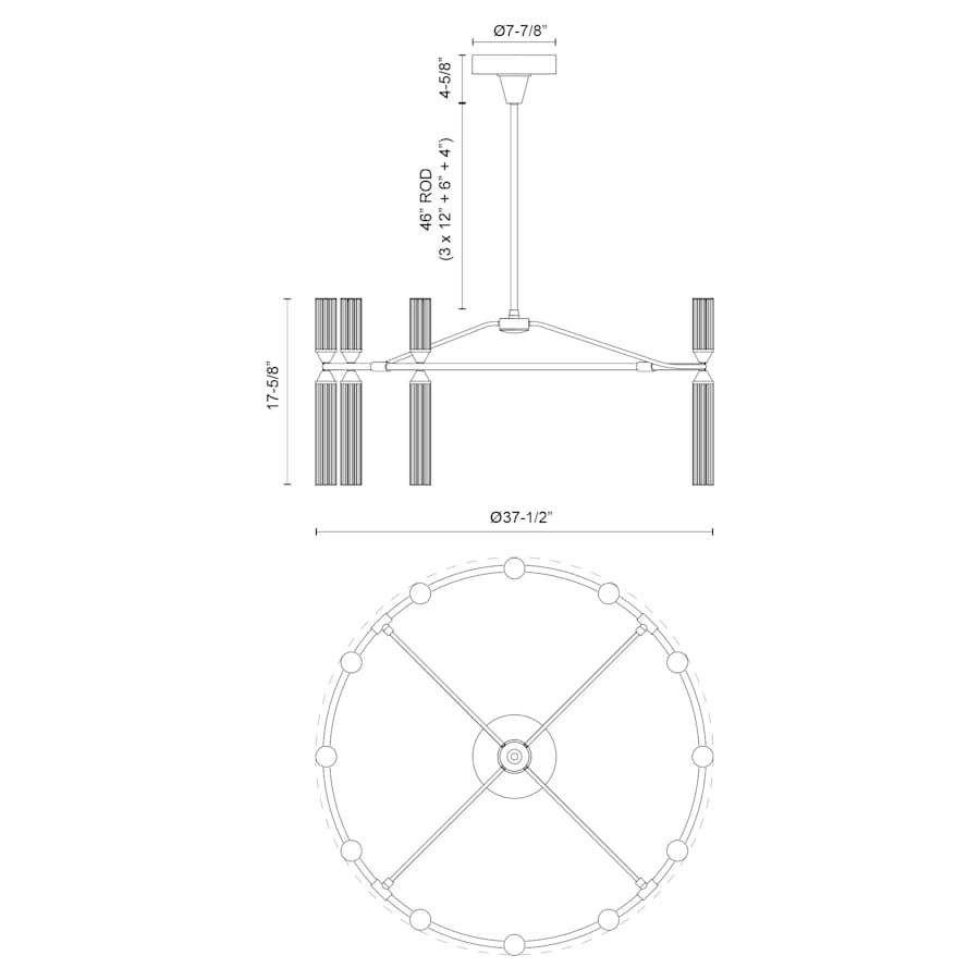 Alora Lighting Edwin 38" Wide LED Ring Chandelier