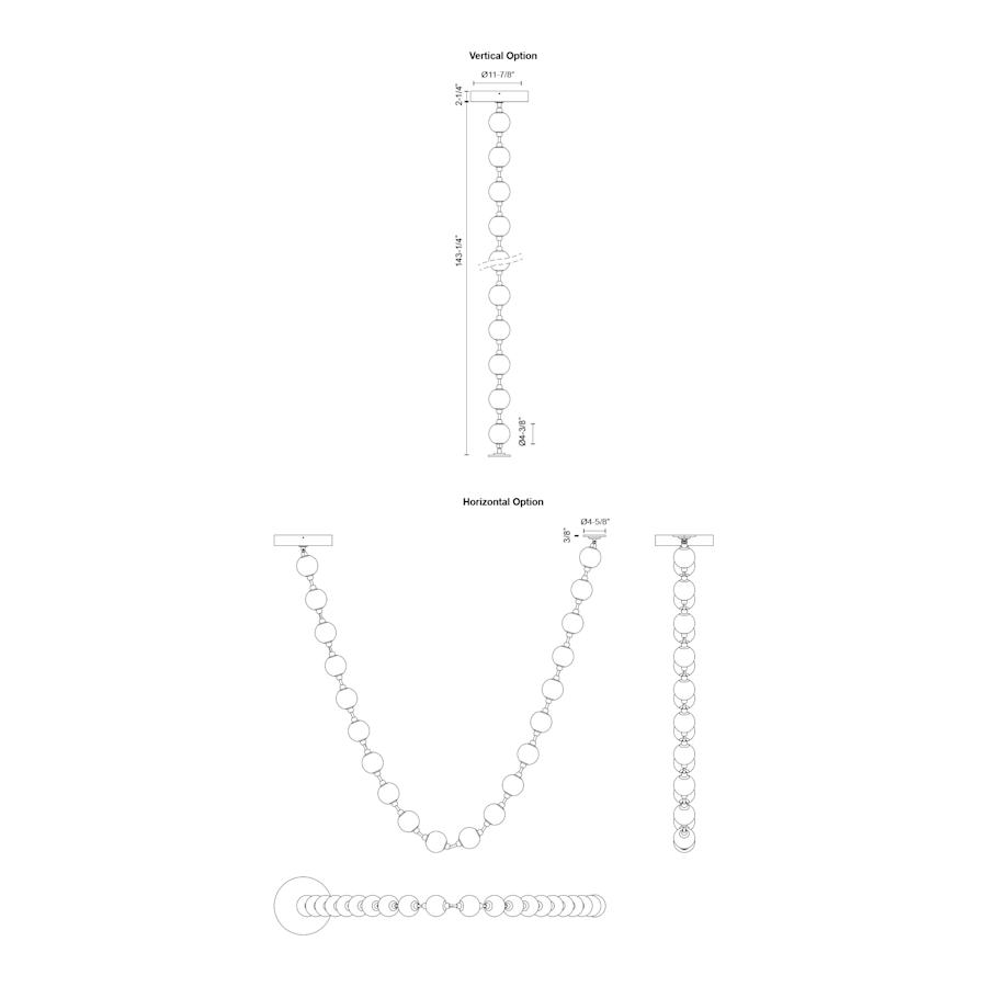 Alora Lighting Marni 12-ft Wide 3000K LED Linear Pendant