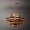 Amber Globe Cascade Chandelier