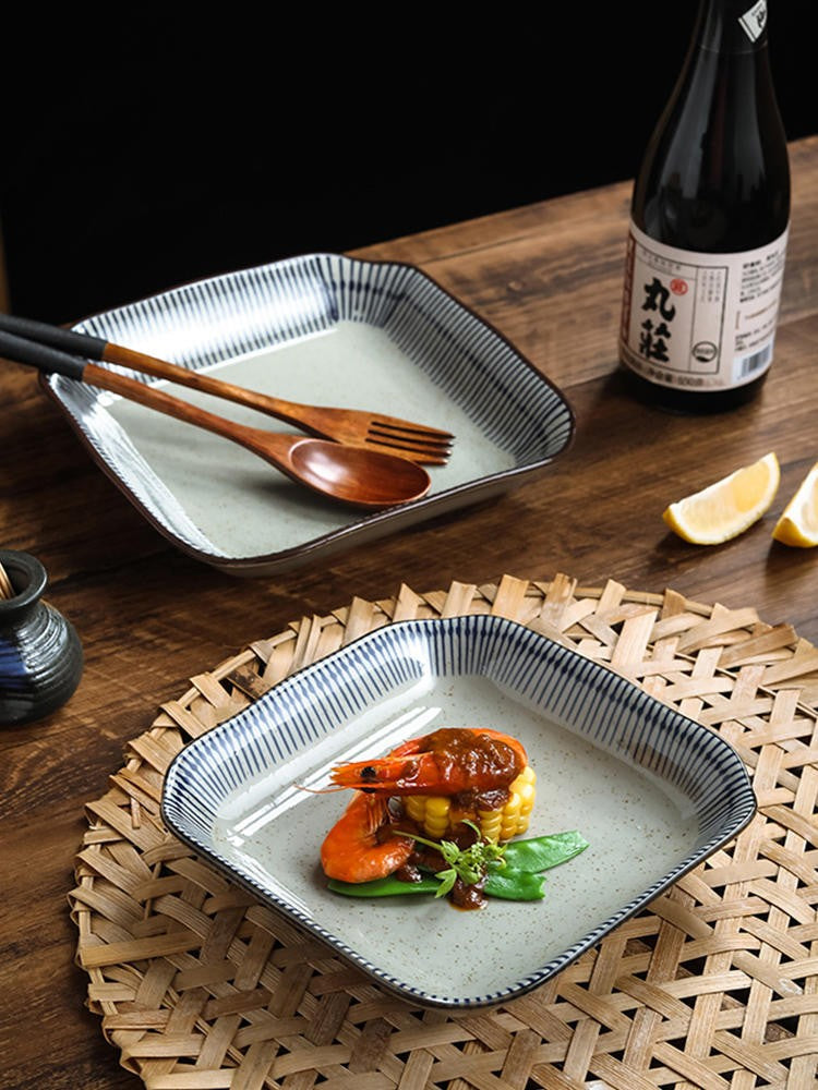 Aoki Rainfall Square Serving Plate