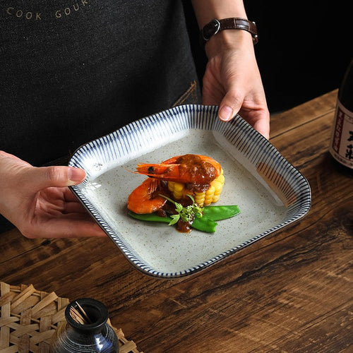 Aoki Rainfall Square Serving Plate