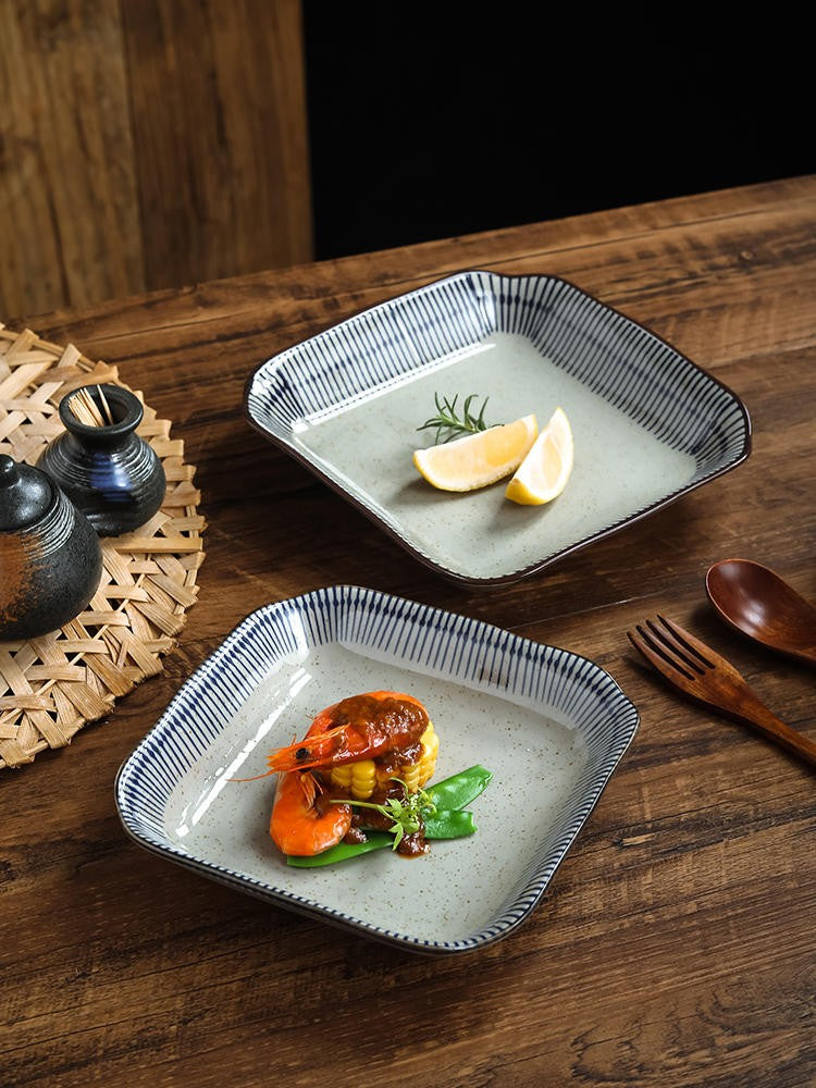Aoki Rainfall Square Serving Plate