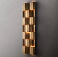 Architectural Brass Grid Wall Light