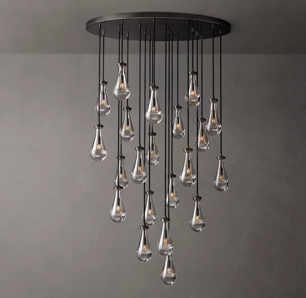 Artisan Glass Raindrop Chandelier