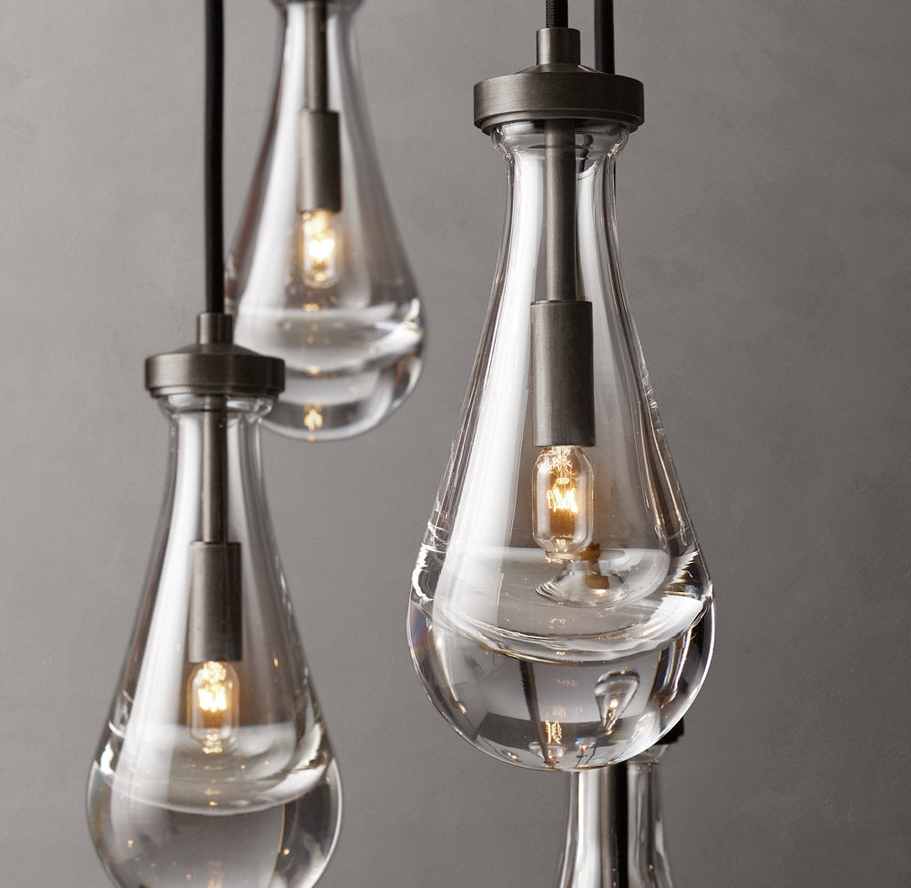 Artisan Glass Raindrop Chandelier