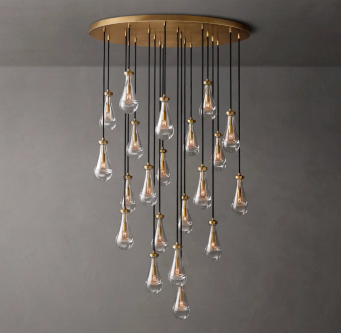Artisan Glass Raindrop Chandelier
