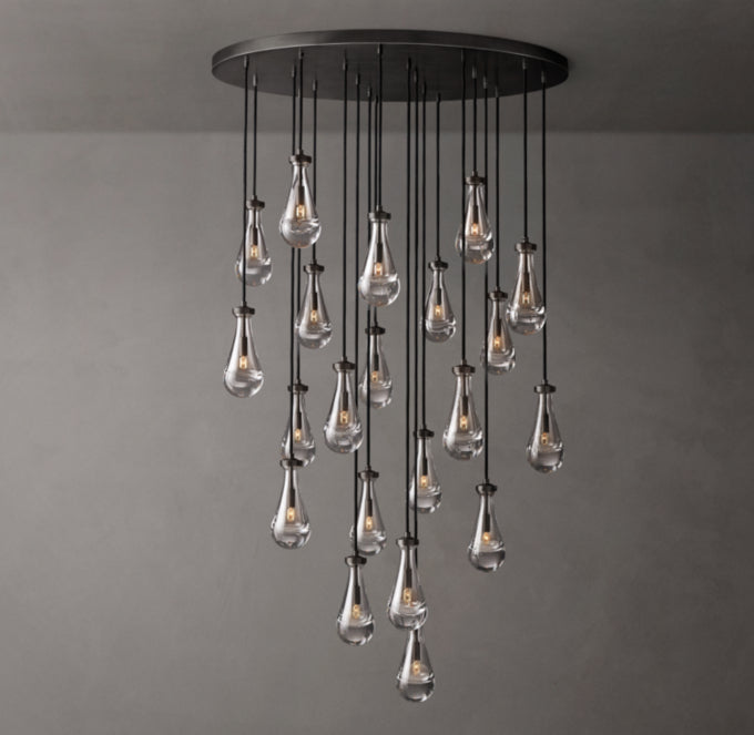 Artisan Glass Raindrop Chandelier
