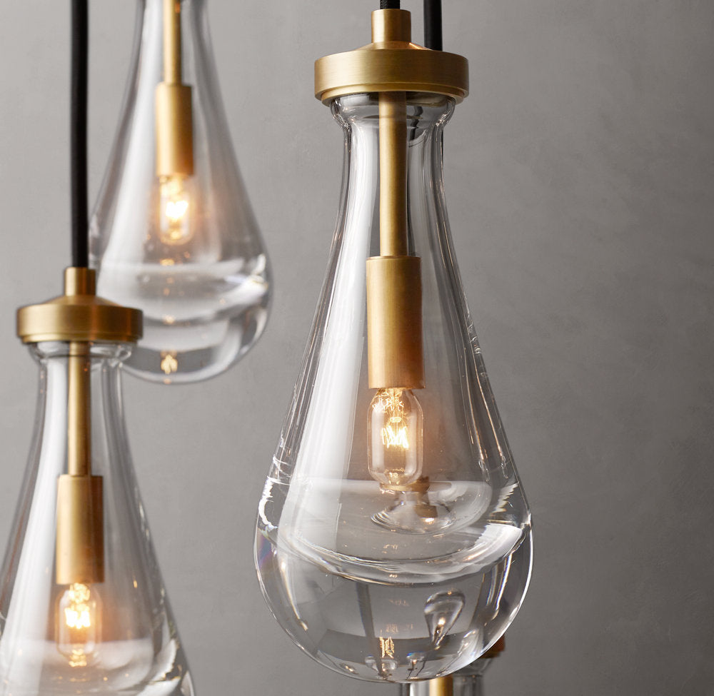 Artisan Glass Raindrop Chandelier