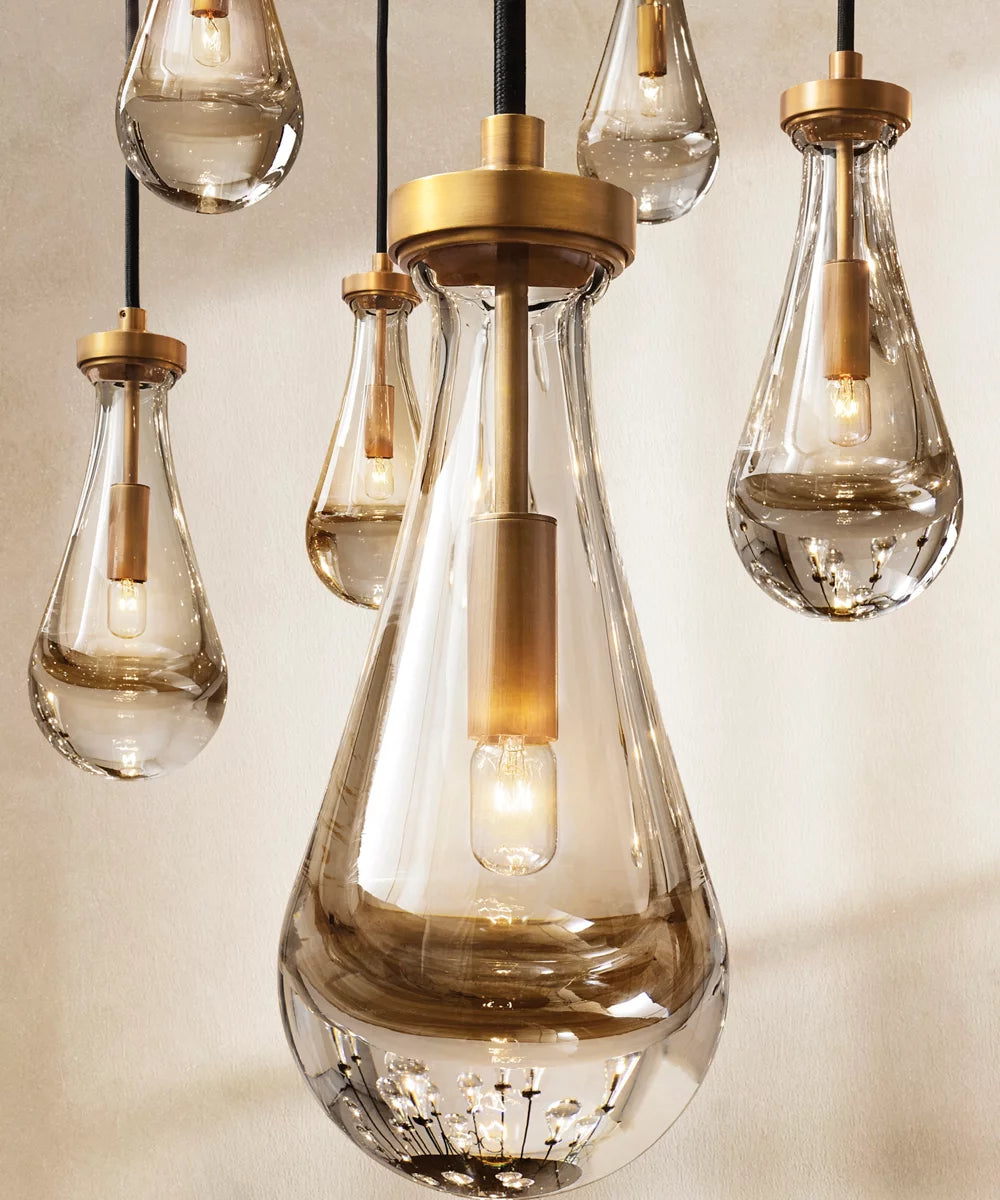 Artisan Glass Raindrop Chandelier