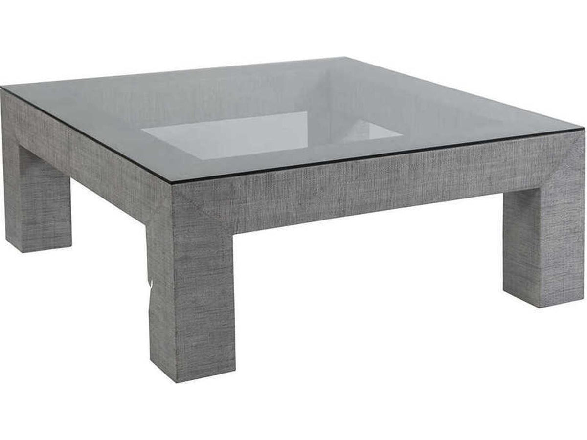Precept Square Glass Light Gray Cocktail Table