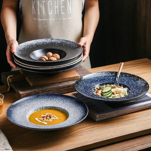 Astral Crest Deep Glaze Soup Plate