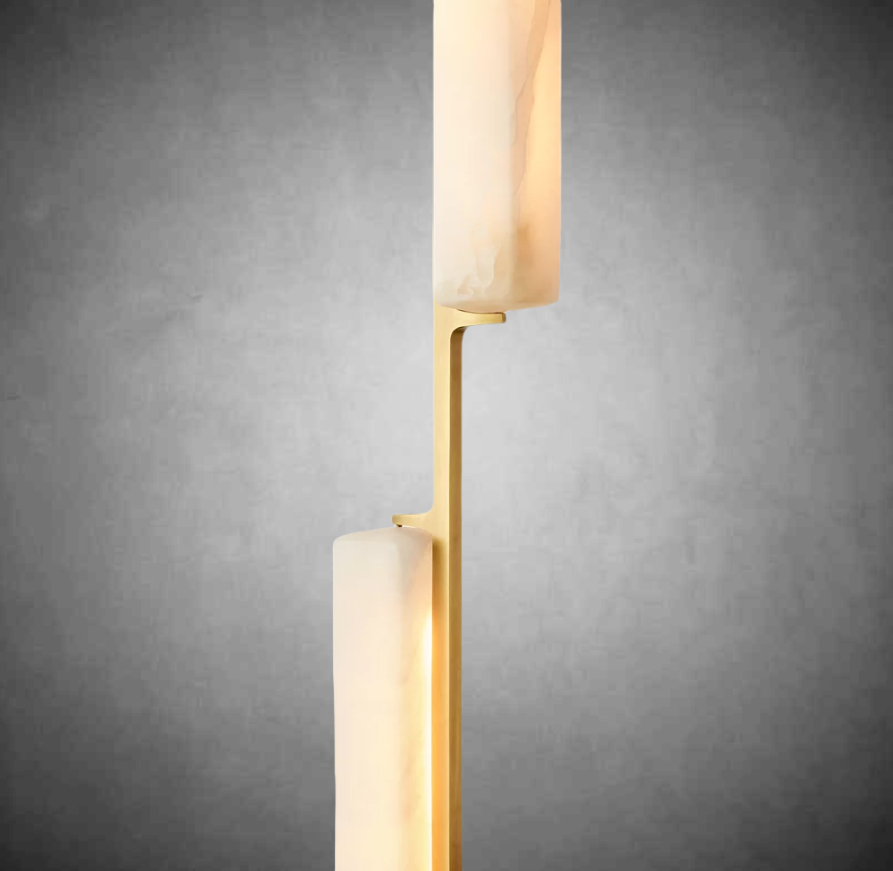 Aerie Alabaster Linear Chandelier 54"