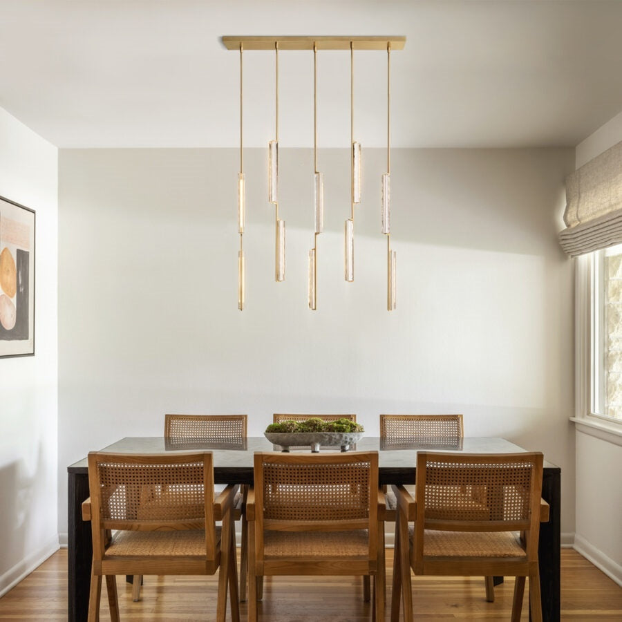Aerie Crystal Linear Chandelier 54″