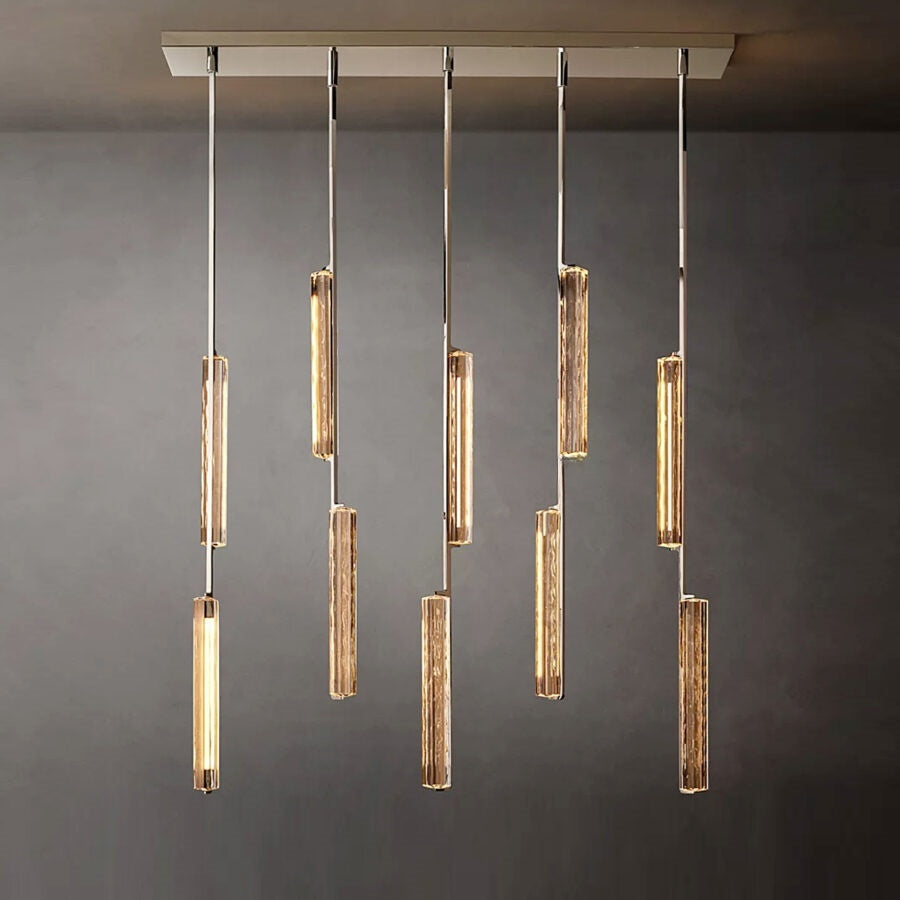 Aerie Crystal Linear Chandelier 54″