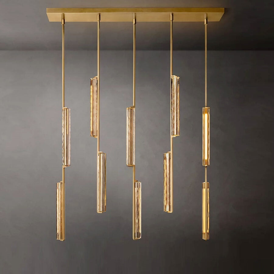 Aerie Crystal Linear Chandelier 54″
