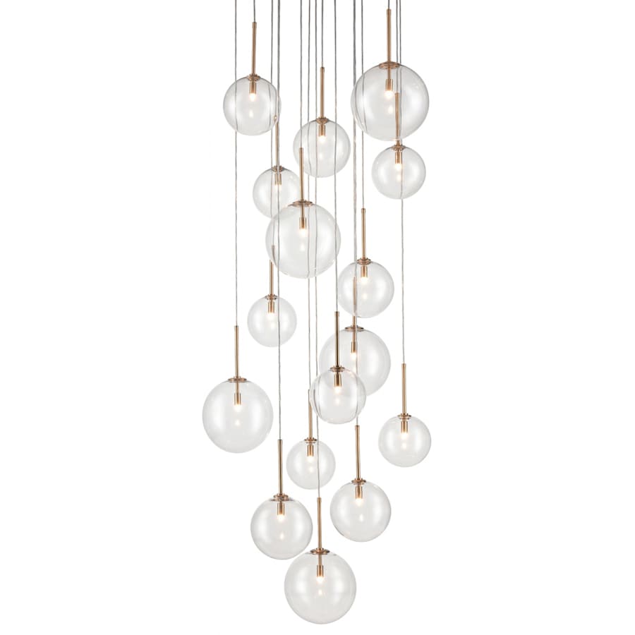Avenue Lighting Delilah 16 Light 34" Wide Multi Light Pendant with Glass Shades