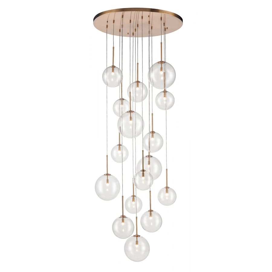 Avenue Lighting Delilah 16 Light 34" Wide Multi Light Pendant with Glass Shades