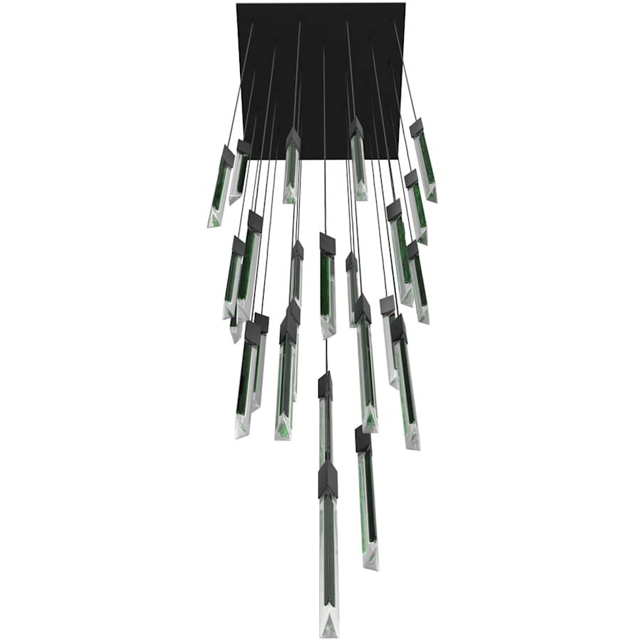 Avenue Lighting Alpine 31 Light 36" Wide LED Multi Light Pendant with Marbleized Crystal Shades