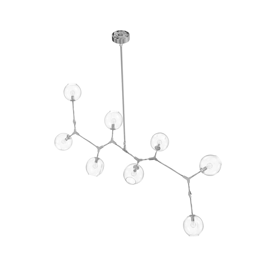 Avenue Lighting Fairfax Ave. 8 Light 78" Wide Abstract Chandelier with Hand-Blown Glass Shades