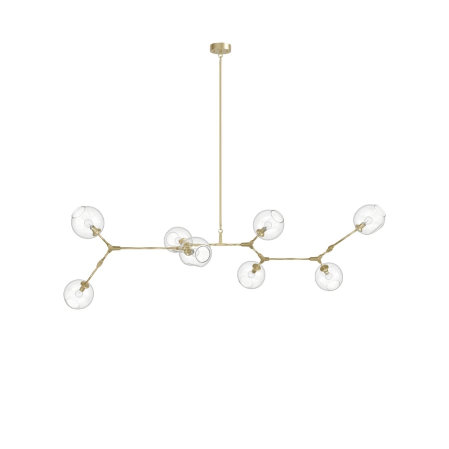 Avenue Lighting Fairfax Ave. 8 Light 78" Wide Abstract Chandelier with Hand-Blown Glass Shades