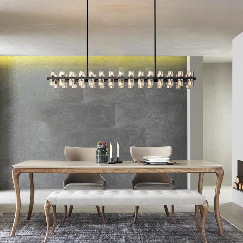 Luxury Crystal Linear Chandelier 60-Light 54"