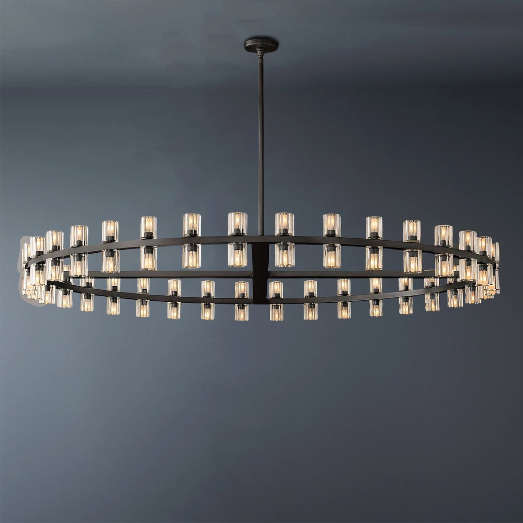 Arcachon Wine Glasses Led Round Crystal  Chandelier 60"