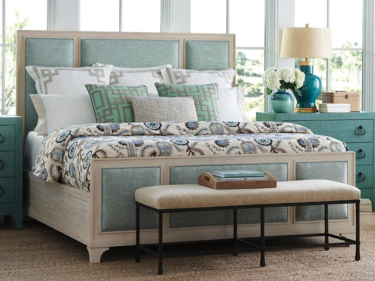 Newport Crystal Cove Queen Upholstered Panel Bed in Sailcloth